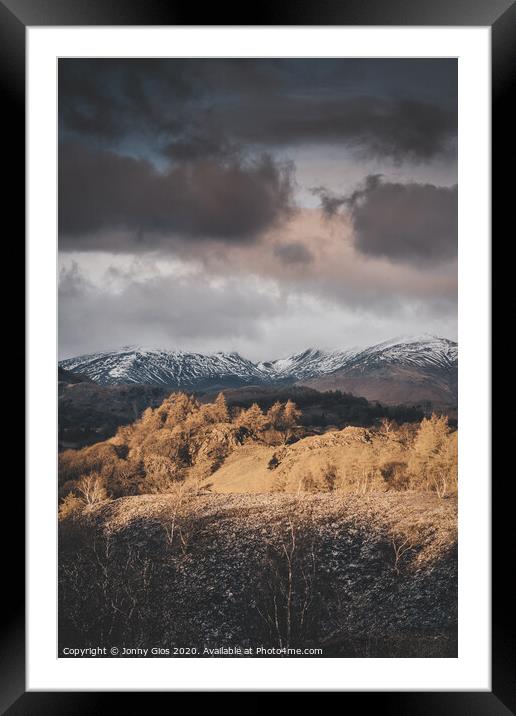 Snow capped Mountains  Framed Mounted Print by Jonny Gios