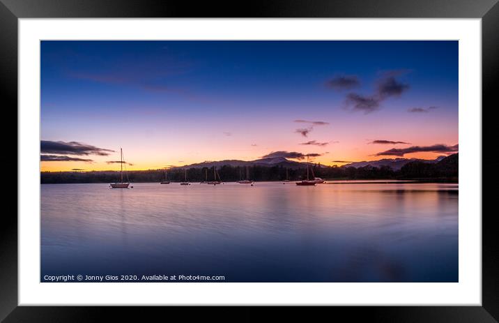 Ambleside at Sunset  Framed Mounted Print by Jonny Gios