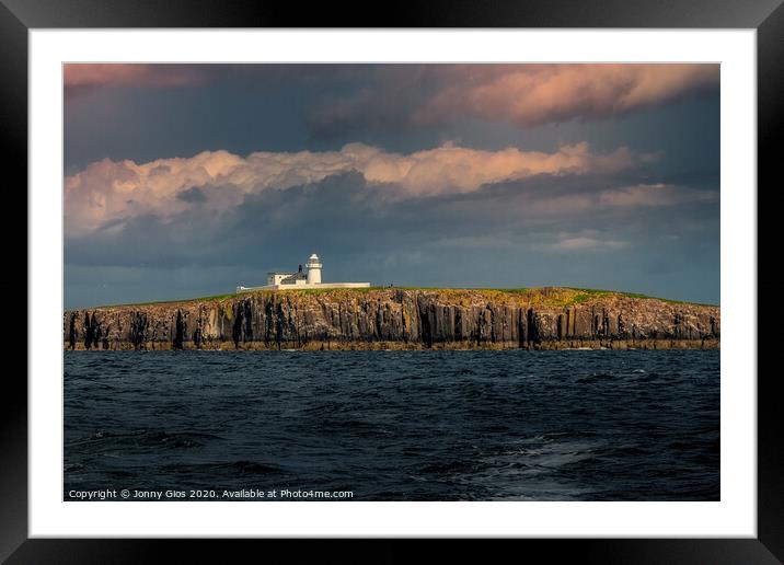 Farne Lighthouse Framed Mounted Print by Jonny Gios