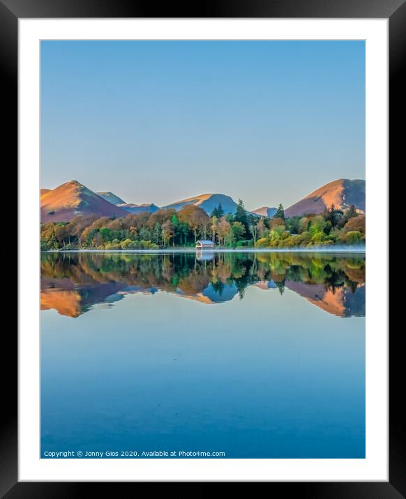 Derwentwater Mist  Framed Mounted Print by Jonny Gios