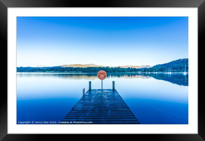 Windermere Jetty at Ambleside  Framed Mounted Print by Jonny Gios