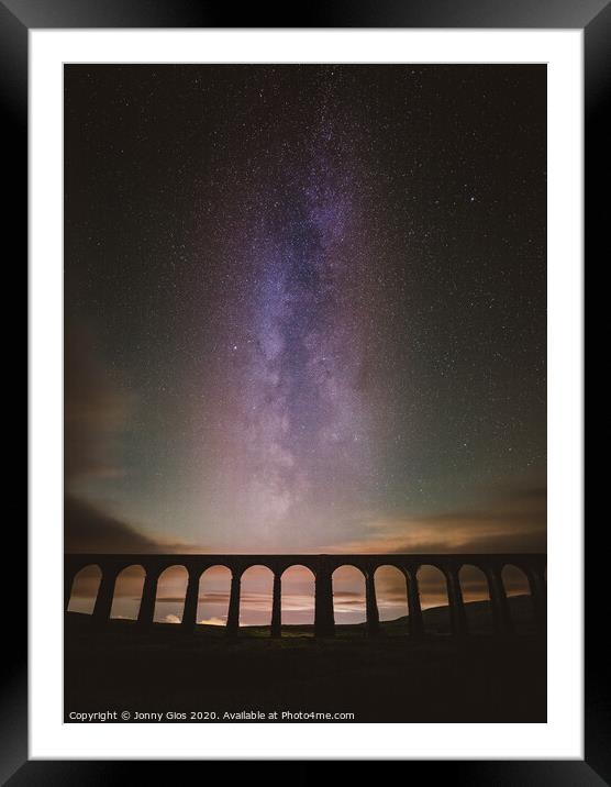 Ribblehead Viaduct at Night  Framed Mounted Print by Jonny Gios