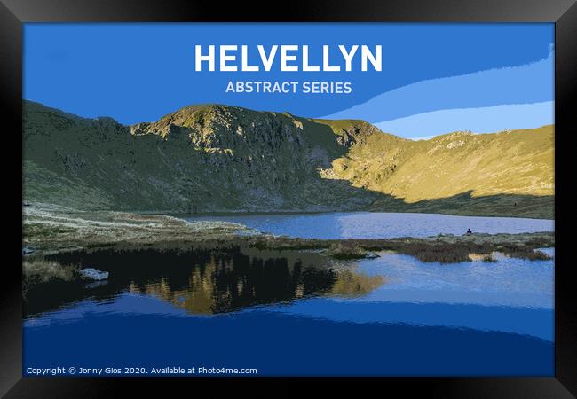Helvellyn Abstract from Red Tarn Framed Print by Jonny Gios
