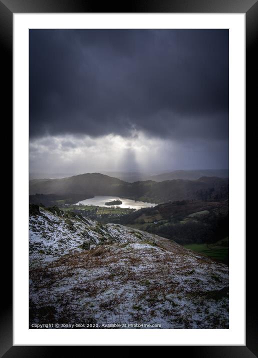 Rays of Grasmere  Framed Mounted Print by Jonny Gios