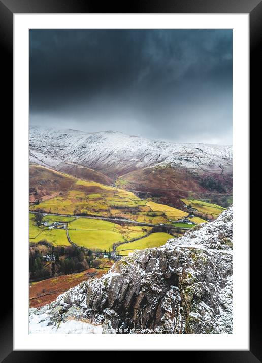 Helm Crag looking onto Grasmere Framed Mounted Print by Jonny Gios