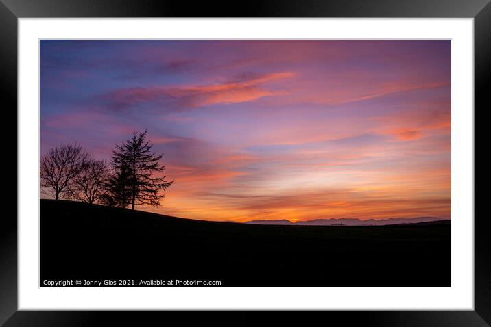 Sunset in the Lake District  Framed Mounted Print by Jonny Gios