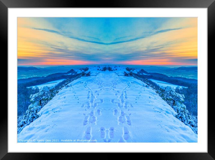 Abstract Sunset at Scout Scar Framed Mounted Print by Jonny Gios