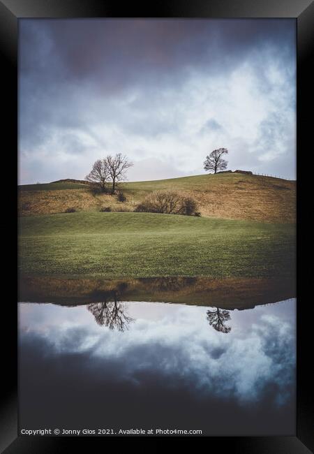 Moody Tree Reflection Framed Print by Jonny Gios