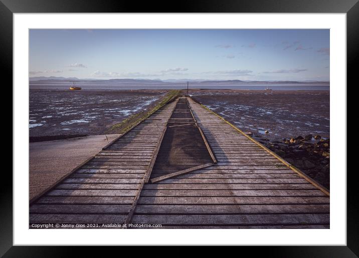 Wooden Jetty  Framed Mounted Print by Jonny Gios