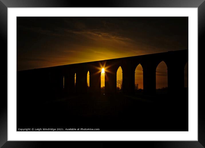 Viaduct Sunset Framed Mounted Print by Leigh Windridge