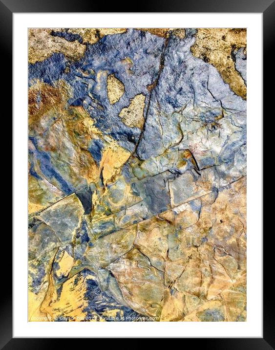 Rock Abstract  Framed Mounted Print by Gaynor Ball