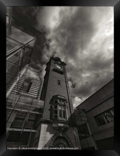 Clocktower Drama. Framed Print by 28sw photography