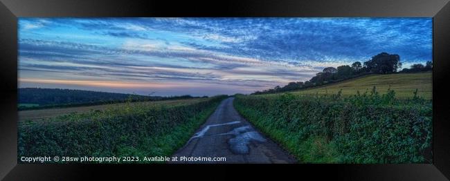 A change on the lane - (Panorama.) Framed Print by 28sw photography