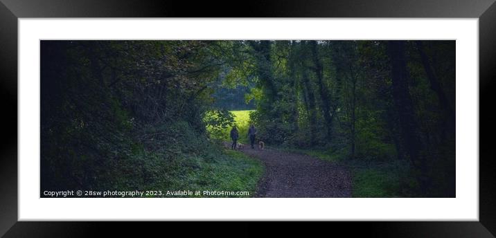 Walking from the light - (Panorama.) Framed Mounted Print by 28sw photography