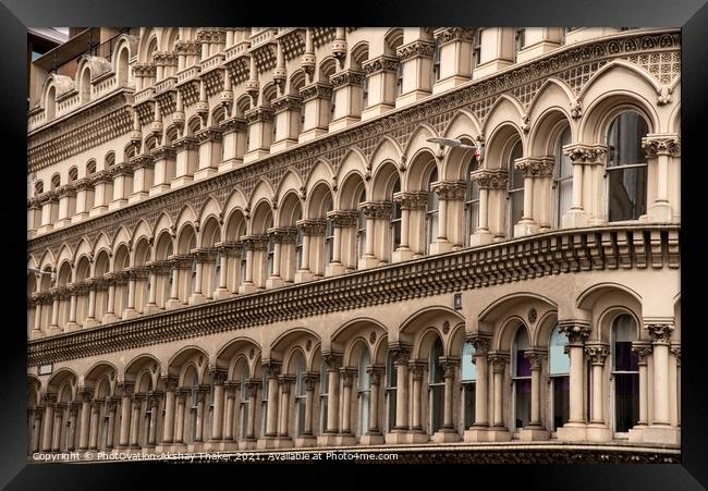 An abstract of a Albert Building in City of London built in 1871. Framed Print by PhotOvation-Akshay Thaker