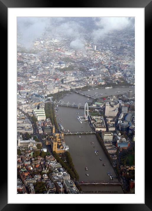 Poster perfect Aerial view of the City of London Framed Mounted Print by PhotOvation-Akshay Thaker