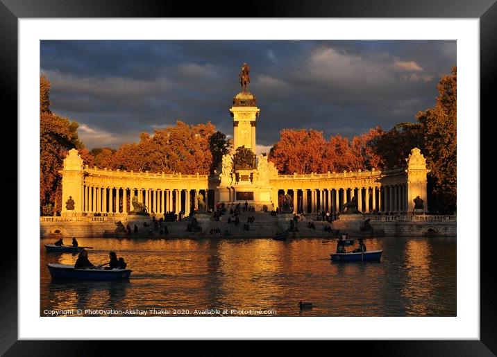 A monument surrounded by a body of lake water. Framed Mounted Print by PhotOvation-Akshay Thaker
