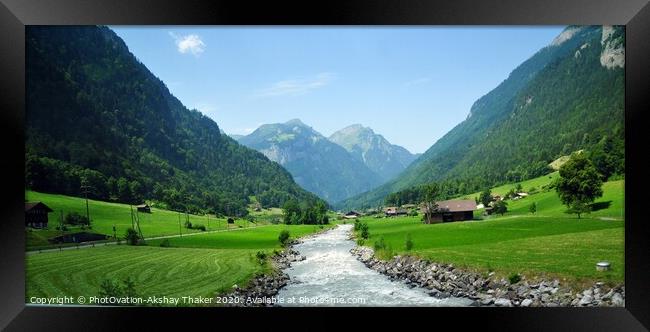 Beautiful Poster perfect panoramic Landscape in Sw Framed Print by PhotOvation-Akshay Thaker