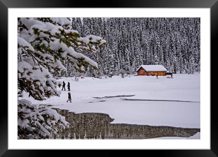 Canadian and Tourists are enjoying winter time  Framed Mounted Print by PhotOvation-Akshay Thaker