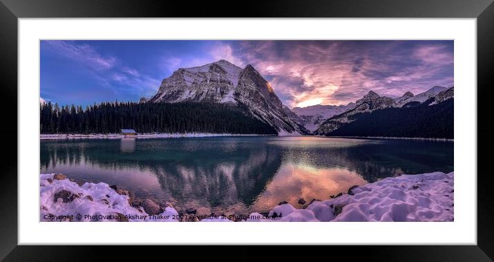 An Astonishing Golden hour landscape of Canada. Framed Mounted Print by PhotOvation-Akshay Thaker