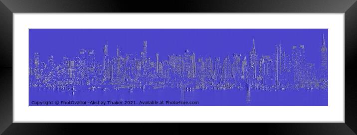 Creative 3D Digital illustration of New York city  Framed Mounted Print by PhotOvation-Akshay Thaker