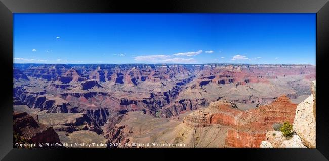 Panoramic view of Grand Canyon, Arizona, USA.  Framed Print by PhotOvation-Akshay Thaker