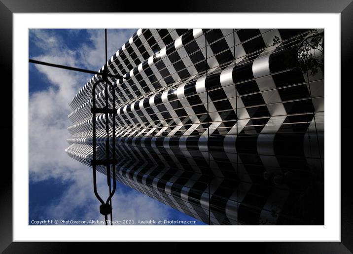 Zebra crossing pattern. An architectural beauty. Framed Mounted Print by PhotOvation-Akshay Thaker