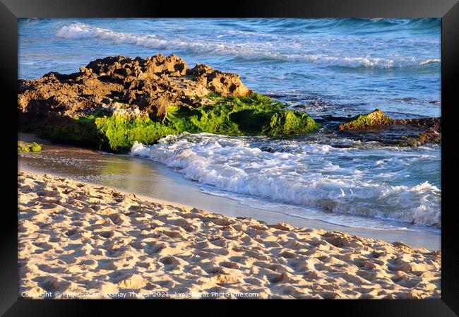 Mallorca (Majorca) beach in Spain's Balearic Islands in the Mediterranean. Framed Print by PhotOvation-Akshay Thaker