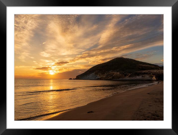Sunrise on the Genoveses beach in Almeria Framed Mounted Print by Vicen Photo