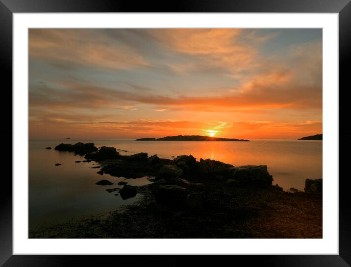 A peaceful sunrise from Sa Sal Rossa in Ibiza Framed Mounted Print by Vicen Photo