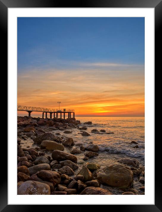 Photograph with a multi-colored sky at sunrise by the sea Framed Mounted Print by Vicen Photo