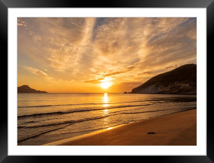 Photography with a sunrise on the Genoveses beach Framed Mounted Print by Vicen Photo