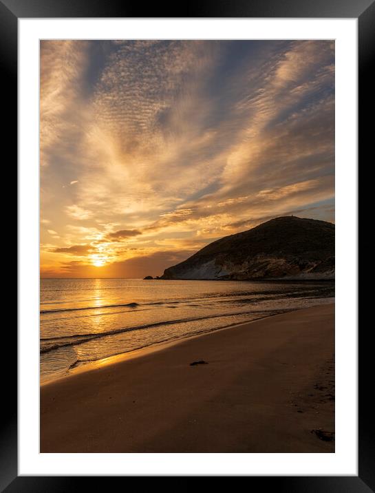 A sunrise on the Genoveses beach in Almeria Framed Mounted Print by Vicen Photo
