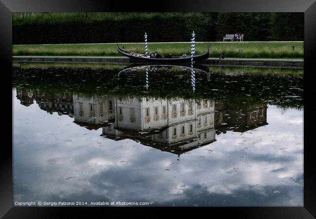 Reflections in the Castle of Venaria Reale, Turin  Framed Print by Sergio Falzone