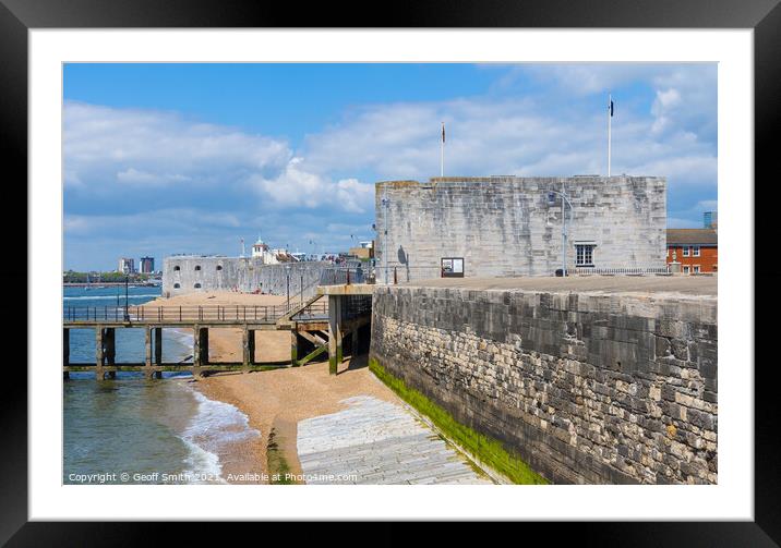 Round & Square Towers, Forts in Old Portsmouth Framed Mounted Print by Geoff Smith