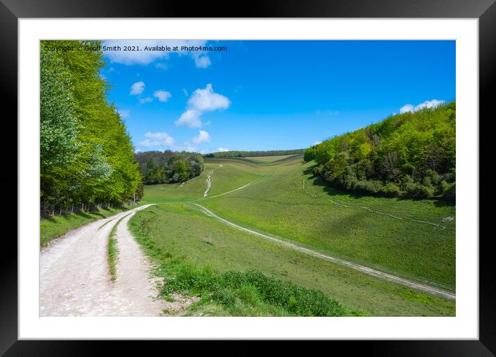 Monarchs Way in South Downs National Park Framed Mounted Print by Geoff Smith