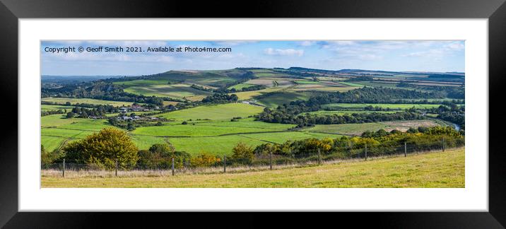 British Rolling Hills and Fields Framed Mounted Print by Geoff Smith