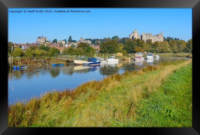 Castle and river in Arundel Framed Print by Geoff Smith