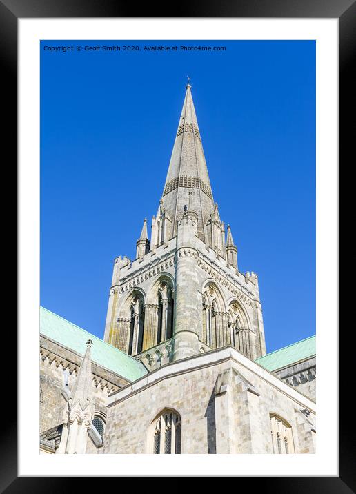 Chichester Cathedral Spire Framed Mounted Print by Geoff Smith