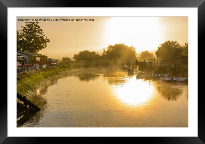 Autumn sunrise over River Arun Framed Mounted Print by Geoff Smith