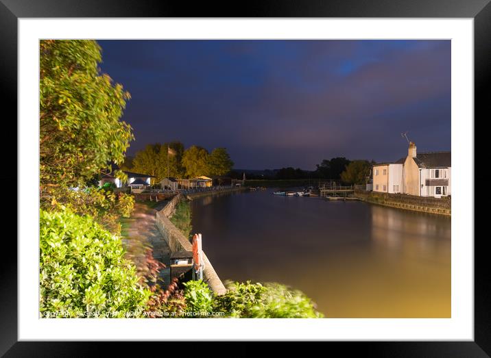 Arundel river at night Framed Mounted Print by Geoff Smith