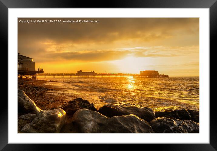 Sunrise at Worthing Pier Framed Mounted Print by Geoff Smith