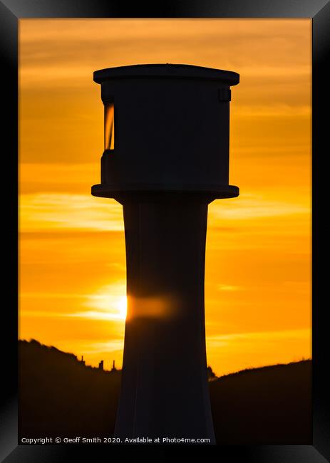 Littlehampton Lighthouse at Sunset Framed Print by Geoff Smith