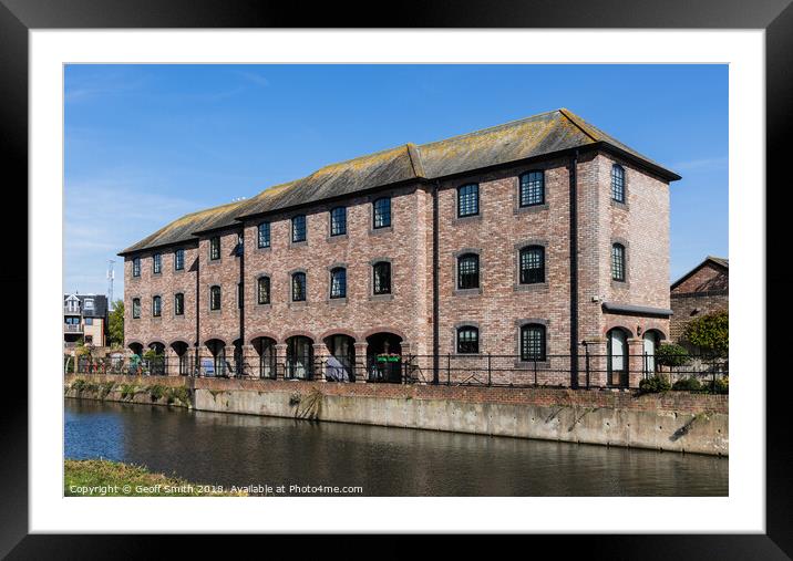 Apartments by Chichester Canal Framed Mounted Print by Geoff Smith