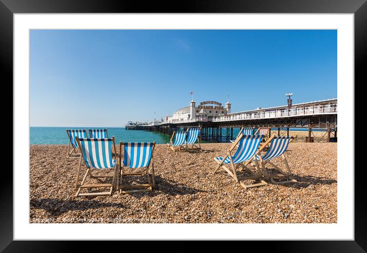 Brighton Palace Pier & Beach Framed Mounted Print by Geoff Smith