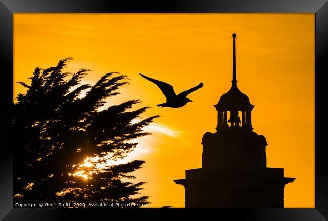 Sunset by Clock Tower Framed Print by Geoff Smith