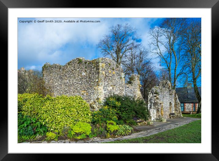 Blackfriars Dominican Friary Ruins in Arundel Framed Mounted Print by Geoff Smith