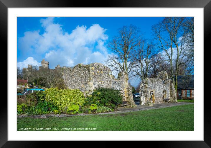 Dominican Friary Ruins in Arundel Framed Mounted Print by Geoff Smith