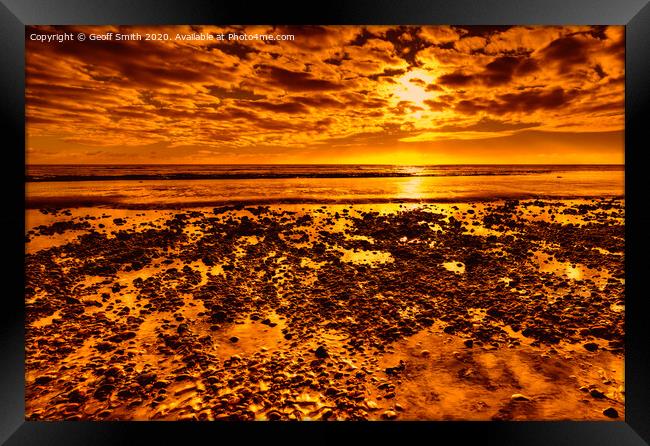Golden Coastal Sunset Framed Print by Geoff Smith