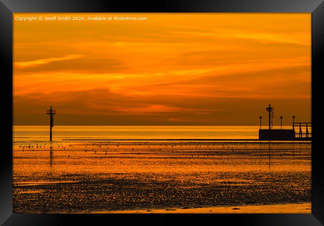 Orange Sky at Sunset Framed Print by Geoff Smith
